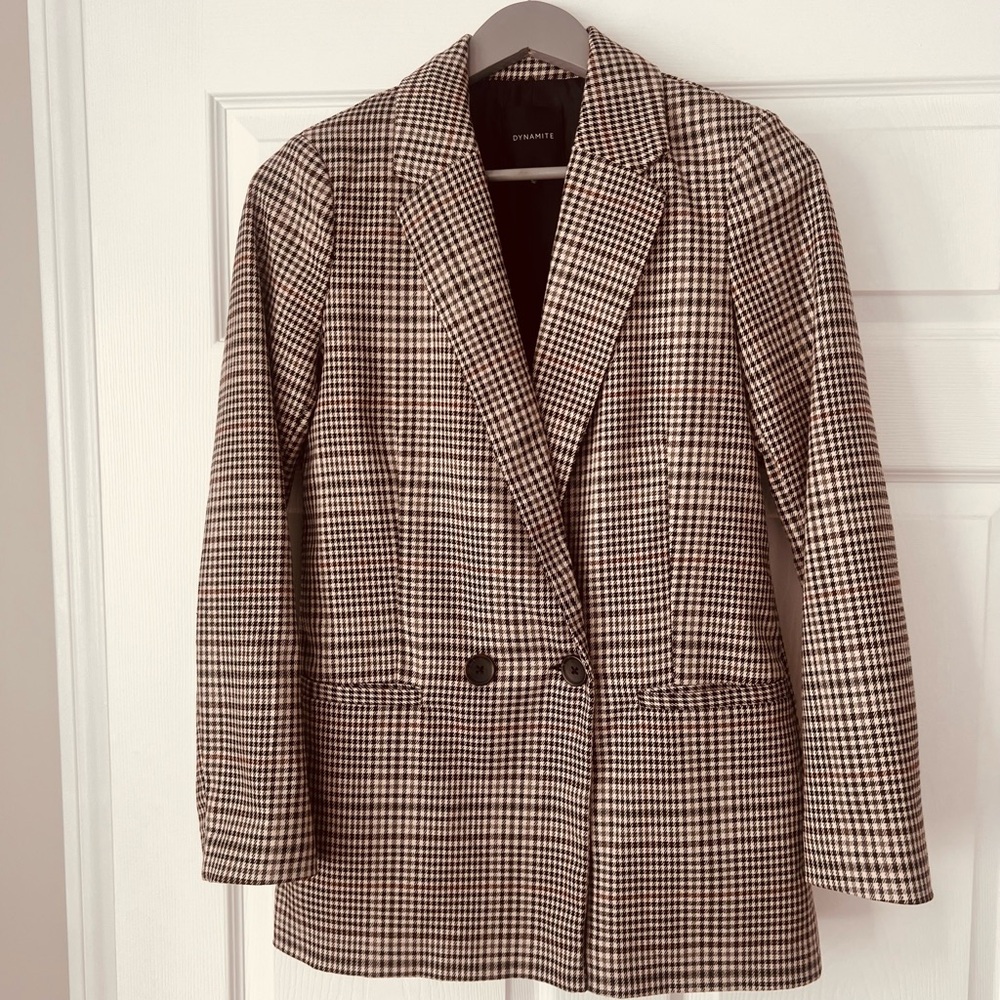 Dynamite Houndstooth Blazer